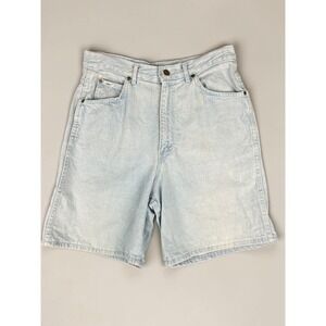Vintage 80s 90s High Waist Light Wash Chic Jean Shorts Size 12 Light Blue